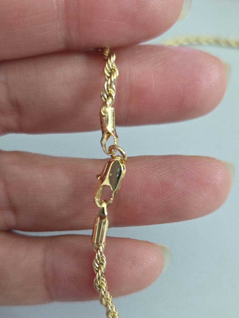Classic Gold Rope Chain Necklace - Gold, 24inch - Picture 4 of 4